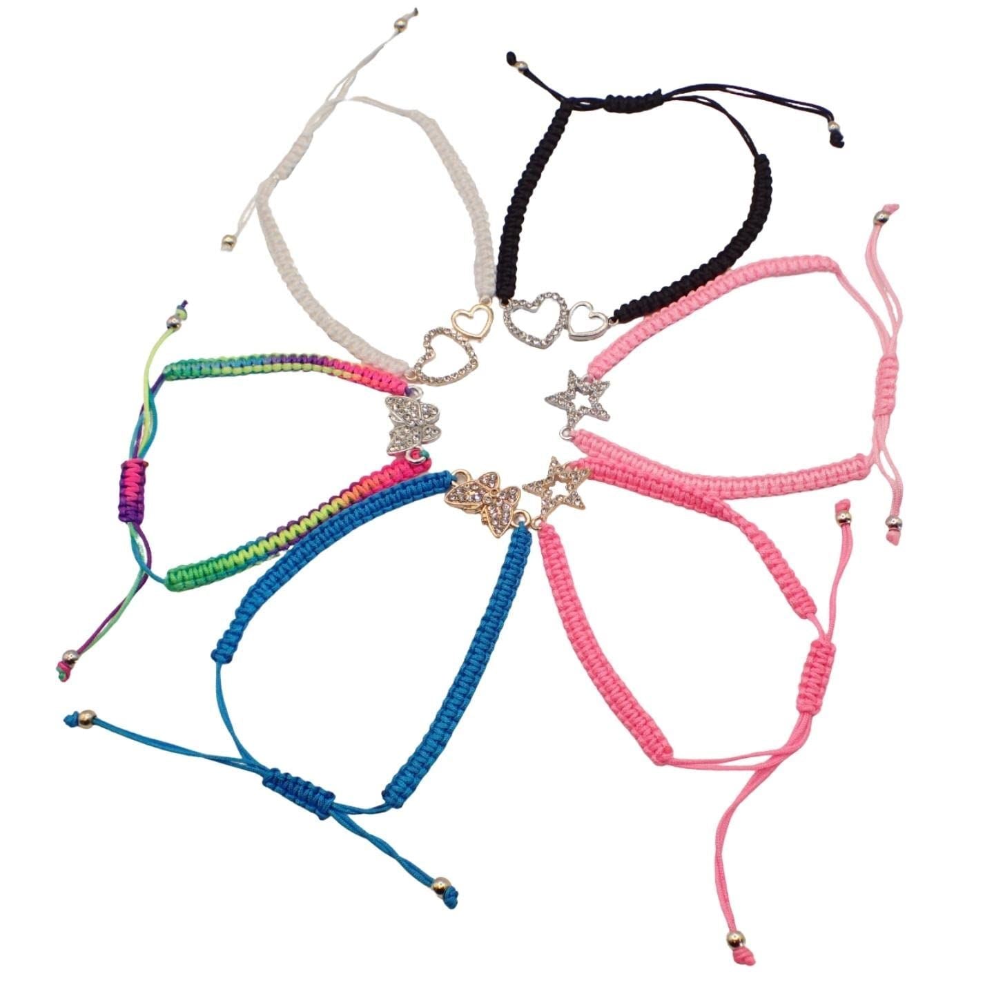 Girls Adjustable Corded String Bracelet